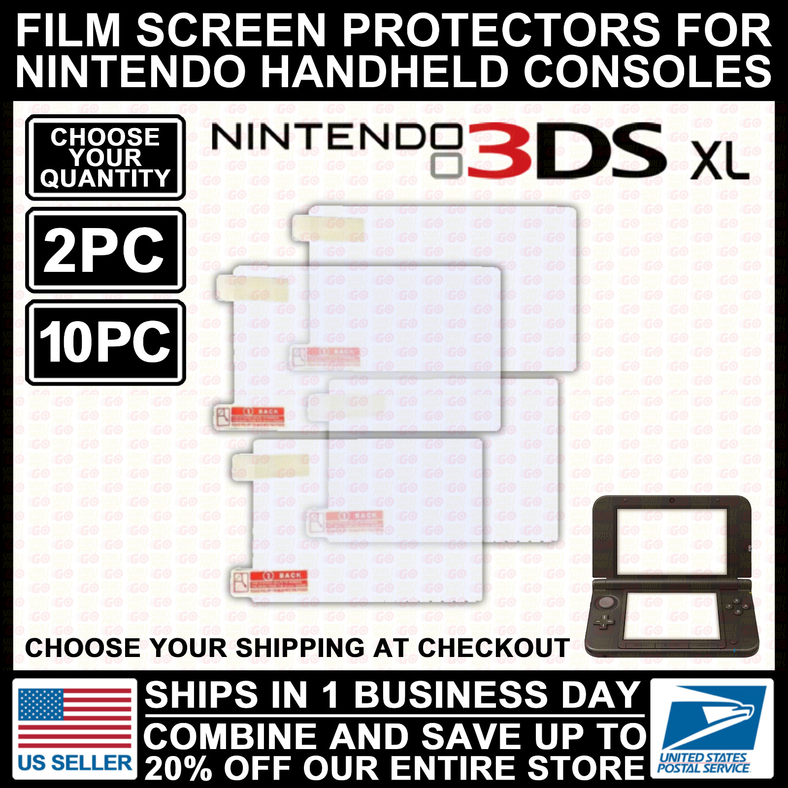 Film Plastic Screen Protector For Nintendo 3DS XL/LL Model Console