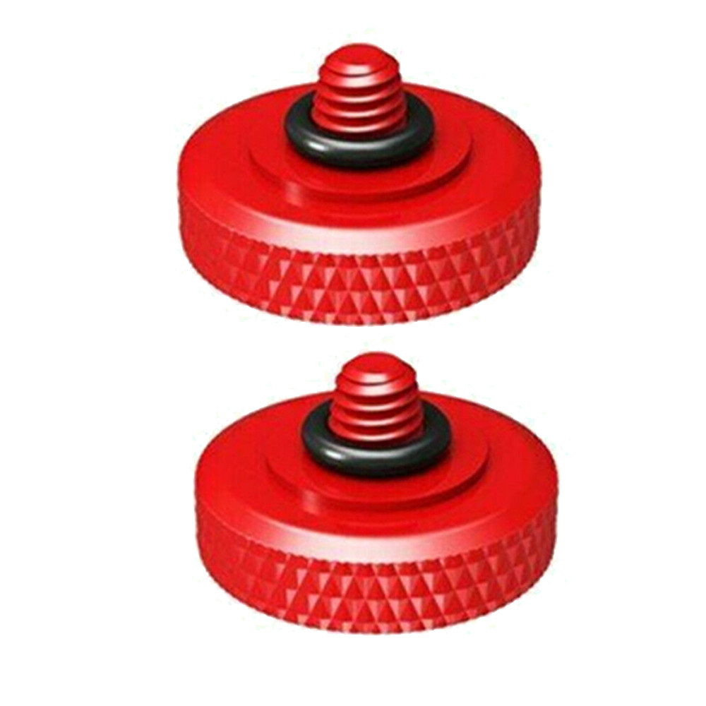 2 Pcs Brass Concave Shutter Release Button Rubber Ring for Fujifilm Leica Nikon