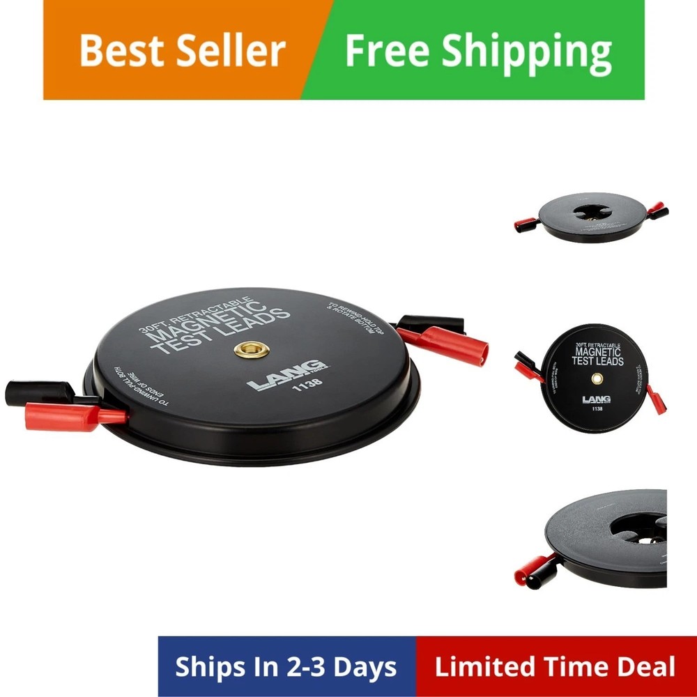 A and E Hand Tools Magnetic Retractable  Lead, One Size, Black