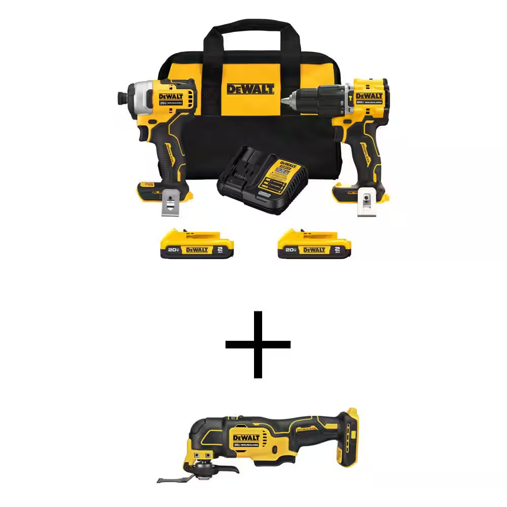 20-Volt Maximum Lithium-Ion Cordless Combo Kit (2-Tool) and ATOMIC 20-Volt MAX C