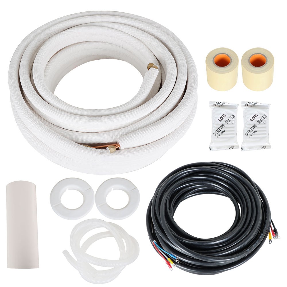1/4" - 3/8" Dia. 50Feet Install Kit Mini Split Line Connection Accessory Kit