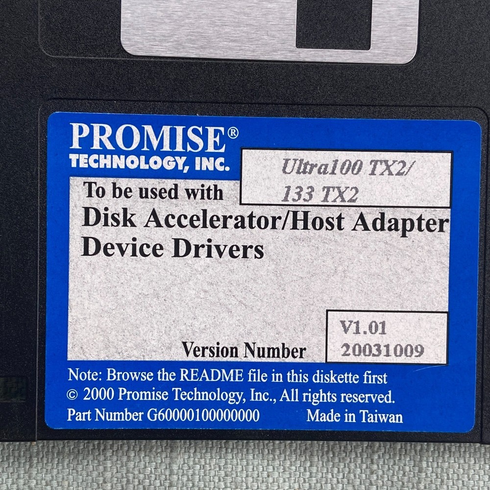 Software Driver Promise Technology Disk Accelerator Host Adapter V1.01 Ultra100