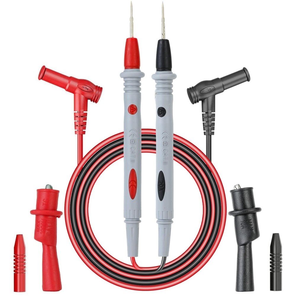 Versatile 4-Piece Multimeter Leads Kit - Indoor/Outdoor Use, Safe Testing