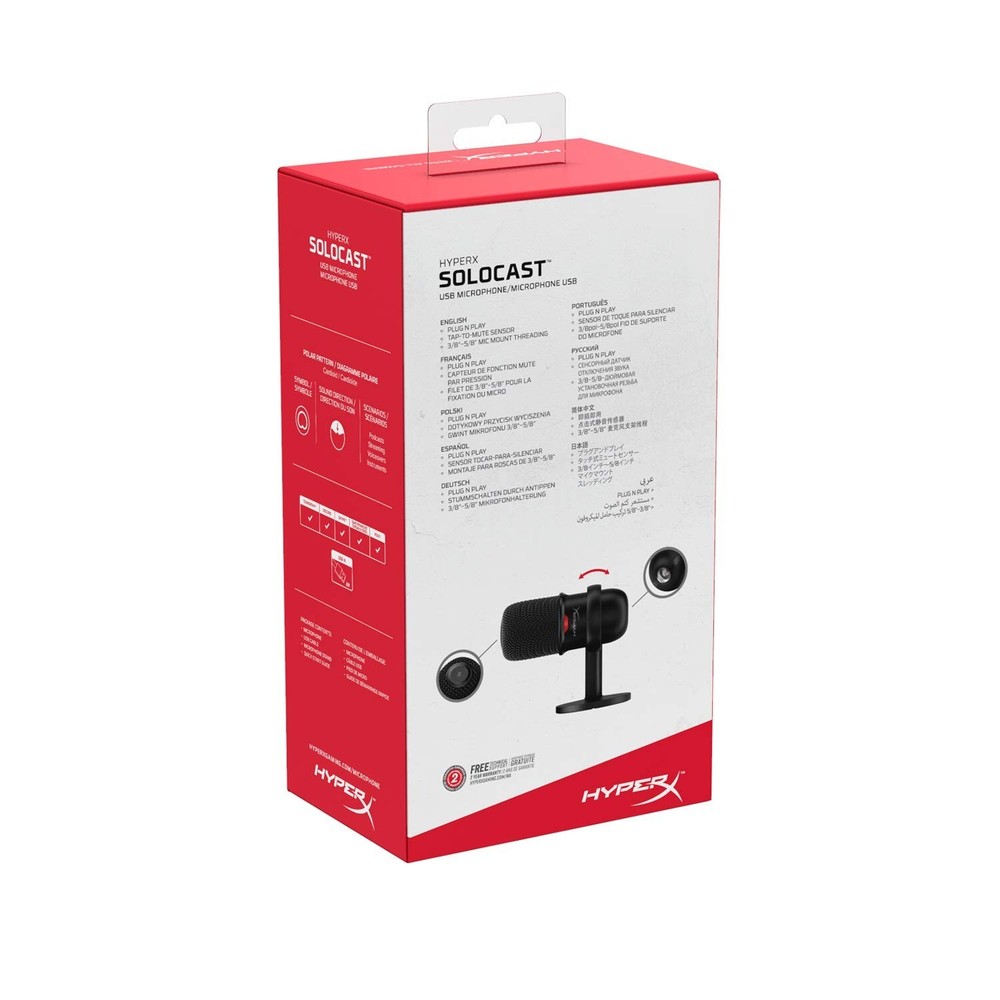 HyperX SoloCast – USB Condenser Gaming Microphone, for PC, PS4, PS5 and Mac, ...