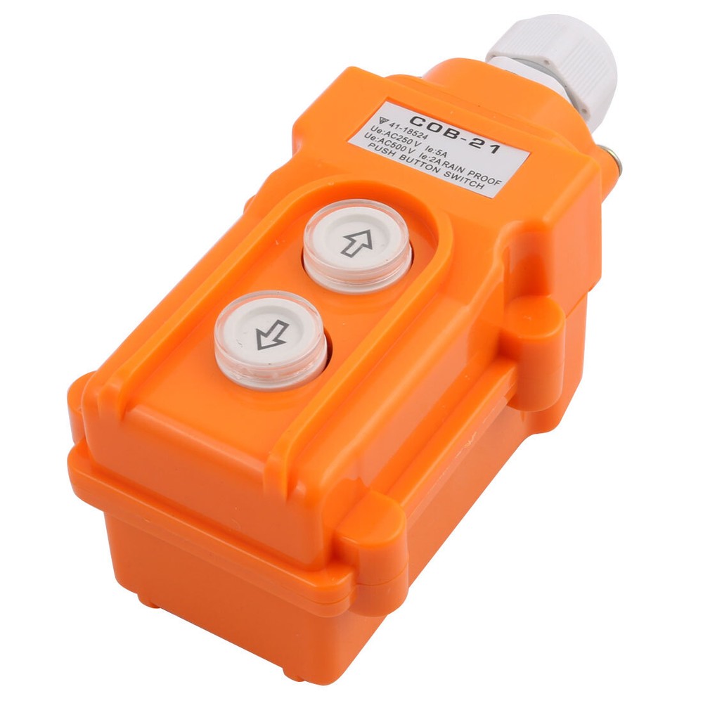 Rainproof Hoist Crane Push Button Switch Pendant Control Station Up Down COB-21