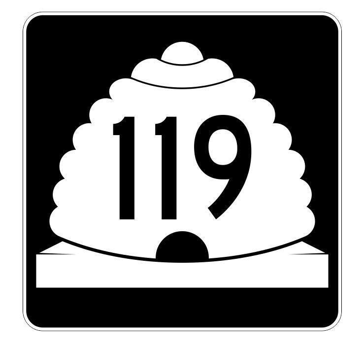 Utah State Highway 119 Sticker Decal
