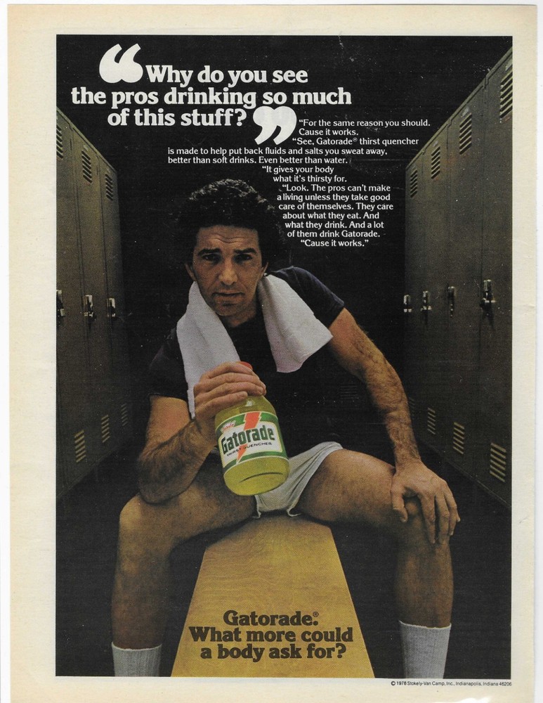 PRO LOCKEROOM GATORADE  ORIGINAL PRINT AD
