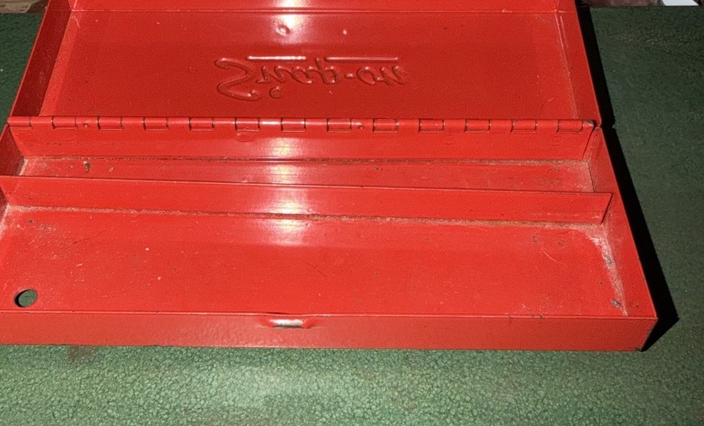 Snap On Empty Red Tin Vintage USA