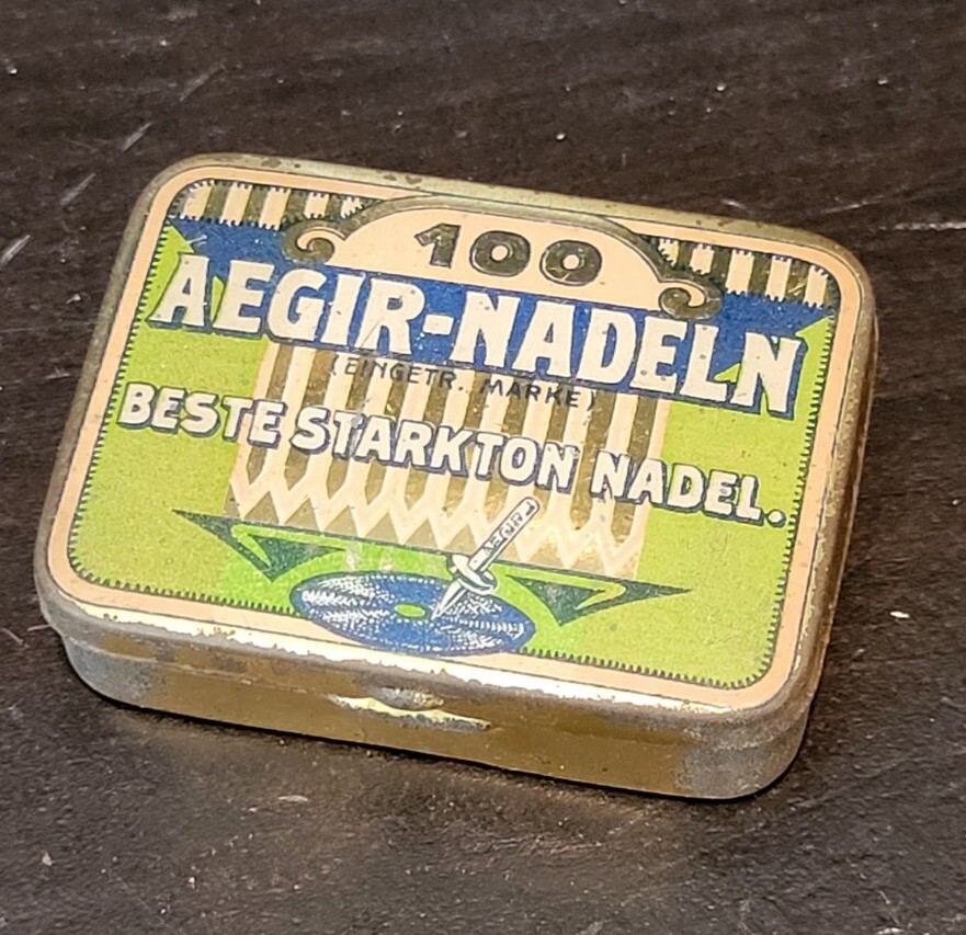 Gramophone phonograph needle Tin Aegir Empty