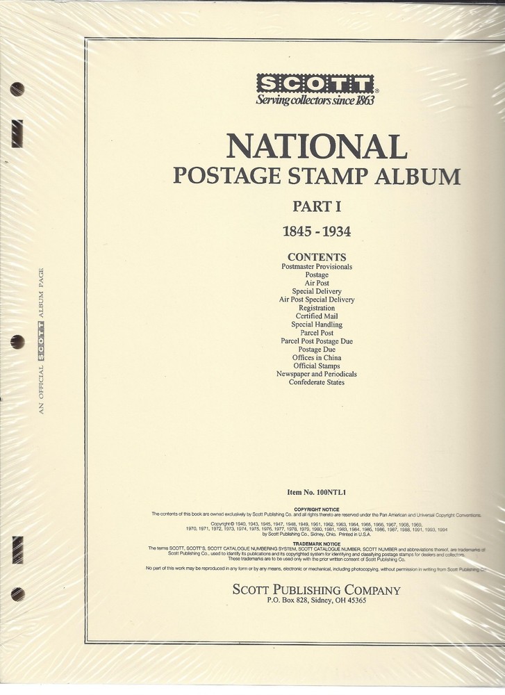Scott National US Page Set Part I 1845-1934 100NTL1