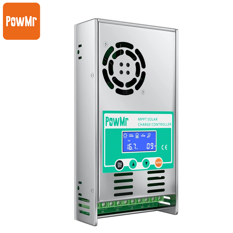 PowMr 60A MPPT Solar Panel Battery Charge Controller 12V/24/36/48V LCD Regulator