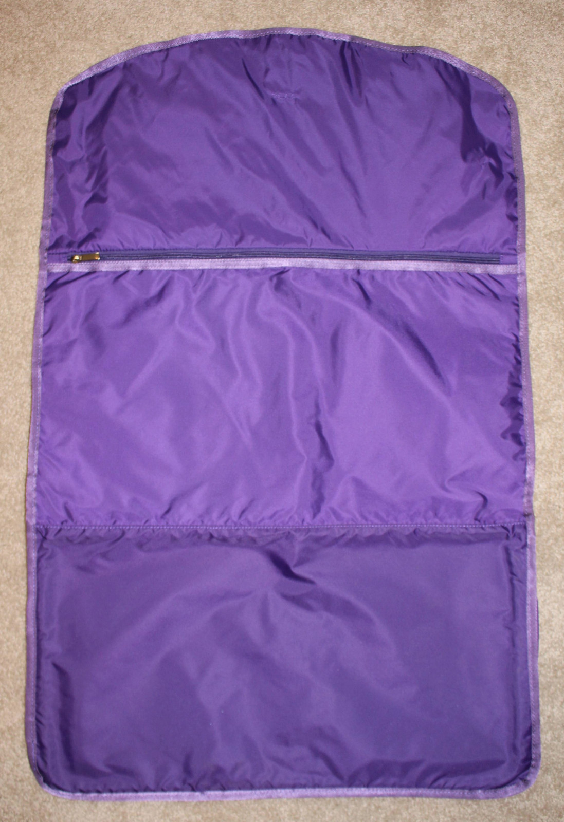 TUMI Purple Nylon Removable Zippered Suitor