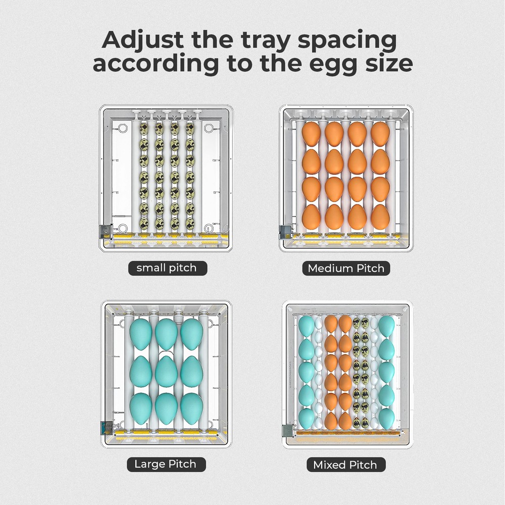 Egg Incubator 36 Eggs with Temperature Humidity Control Automatic Turning UK