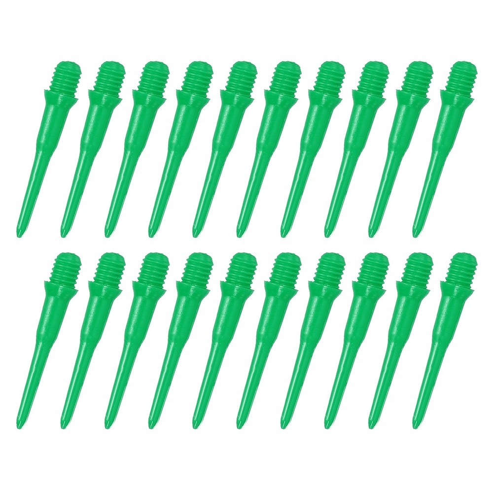100Pcs Plastic Dart Tips,Game 2BA Thread Soft Darts Tips Green