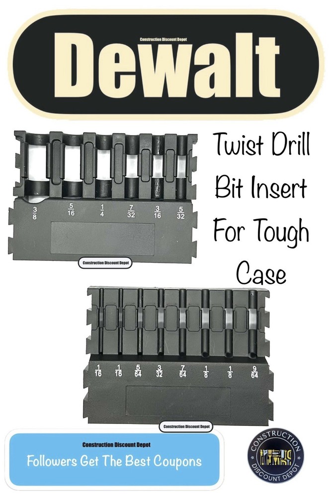Dewalt Twist Drill Bit Holder Insert For Tough Case