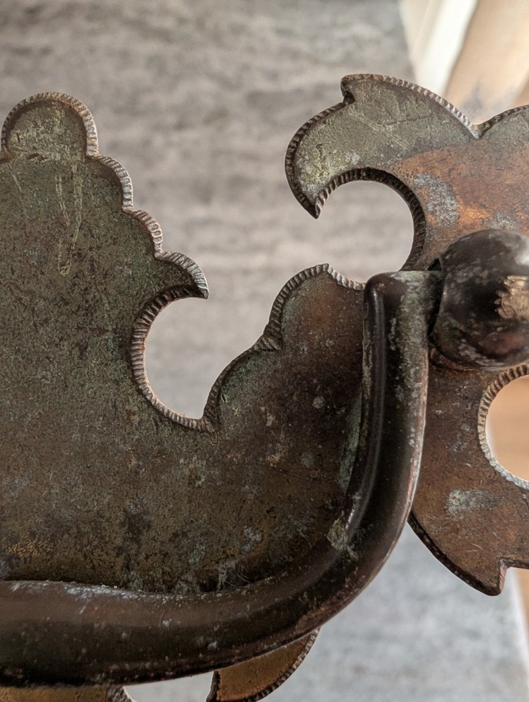 3.5in Brass Handle Bail Drawer Pull - VTG