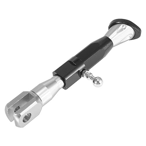 Universal Adjustable Motorcycle Kickstand Side Support Stand Set Silver Tone