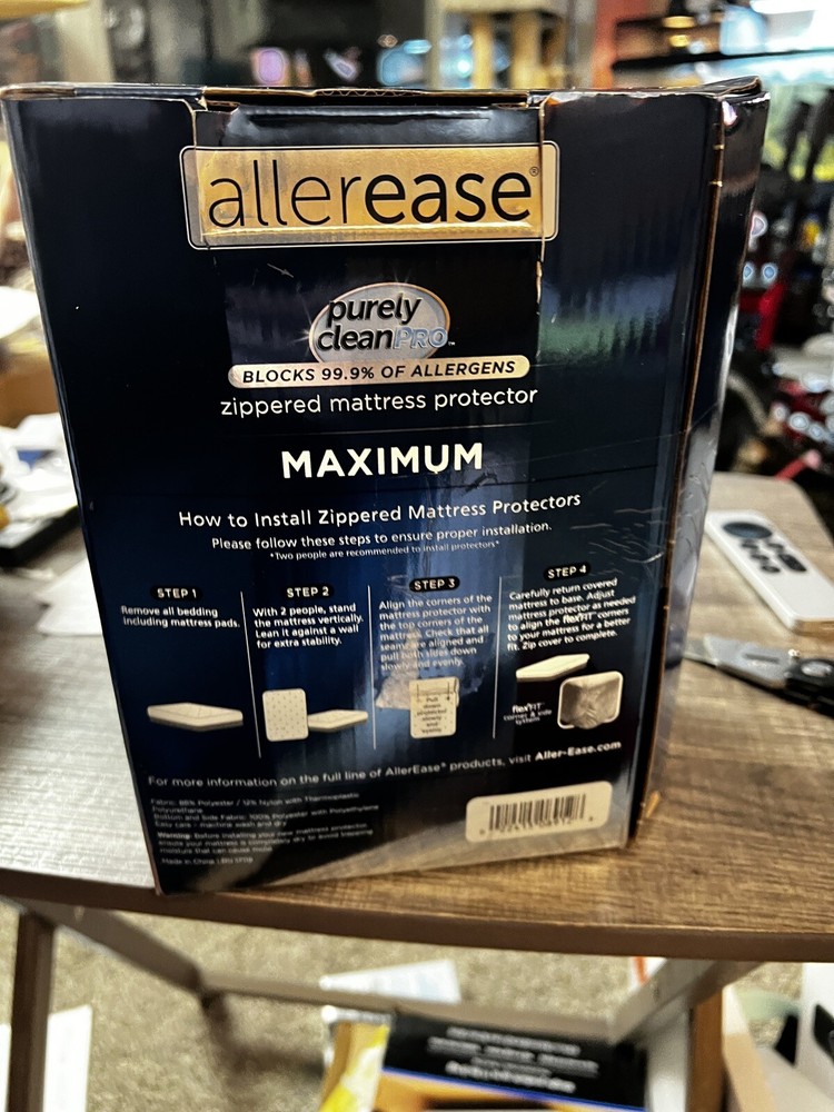 AllerEase Maximum Soft Waterproof White Mattress Protector Full Sized BR5