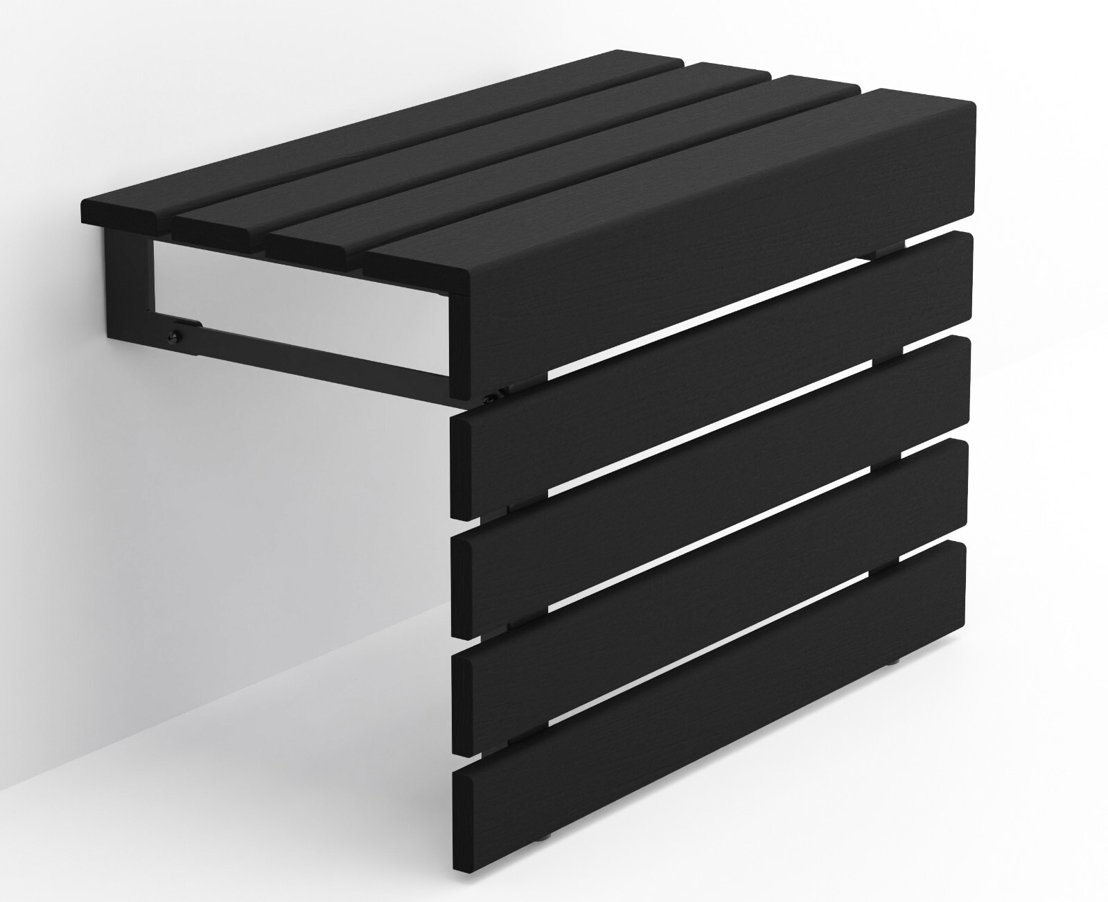 Handmade Teak Wood Folding Wall Mounted Shower Seat, XL