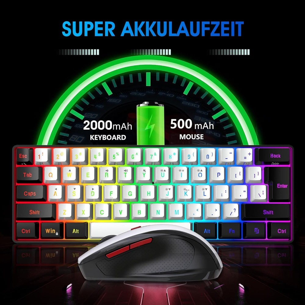 Wireless Keyboard Mouse Combo RGB