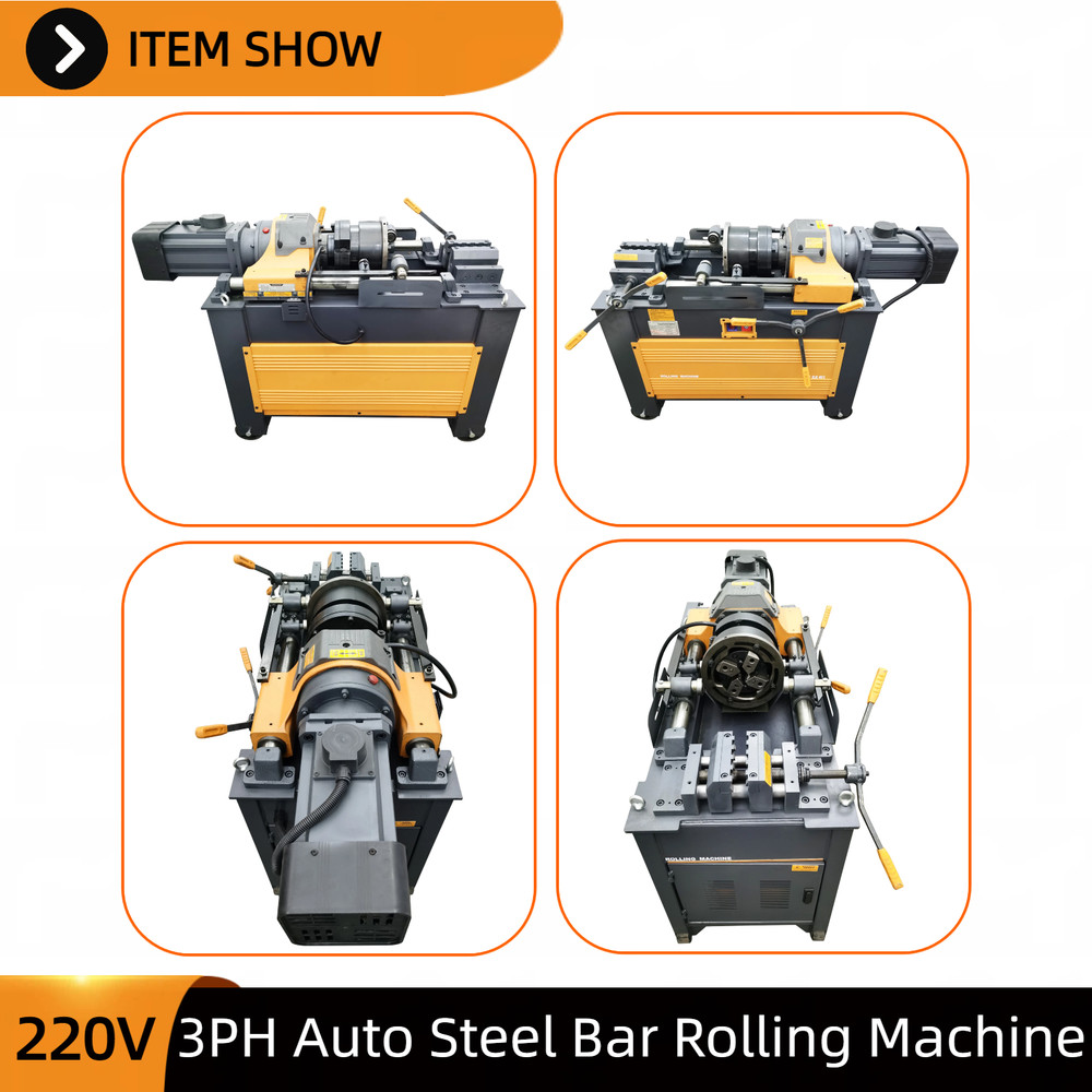 Automatic Rebar Straight Thread Rolling Machine 220V 3PH 16-40mm Bar Diameter