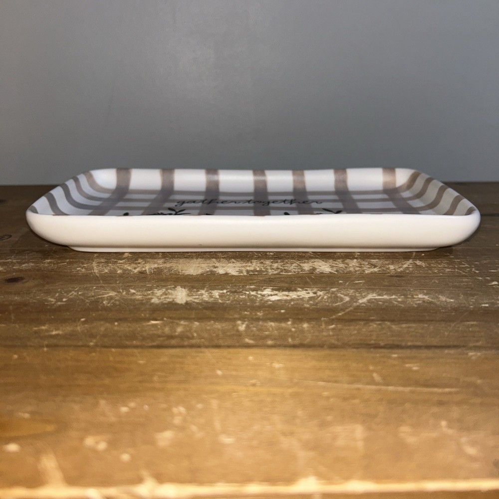 Rae Dunn Gather Together Ceramic Tray Plate