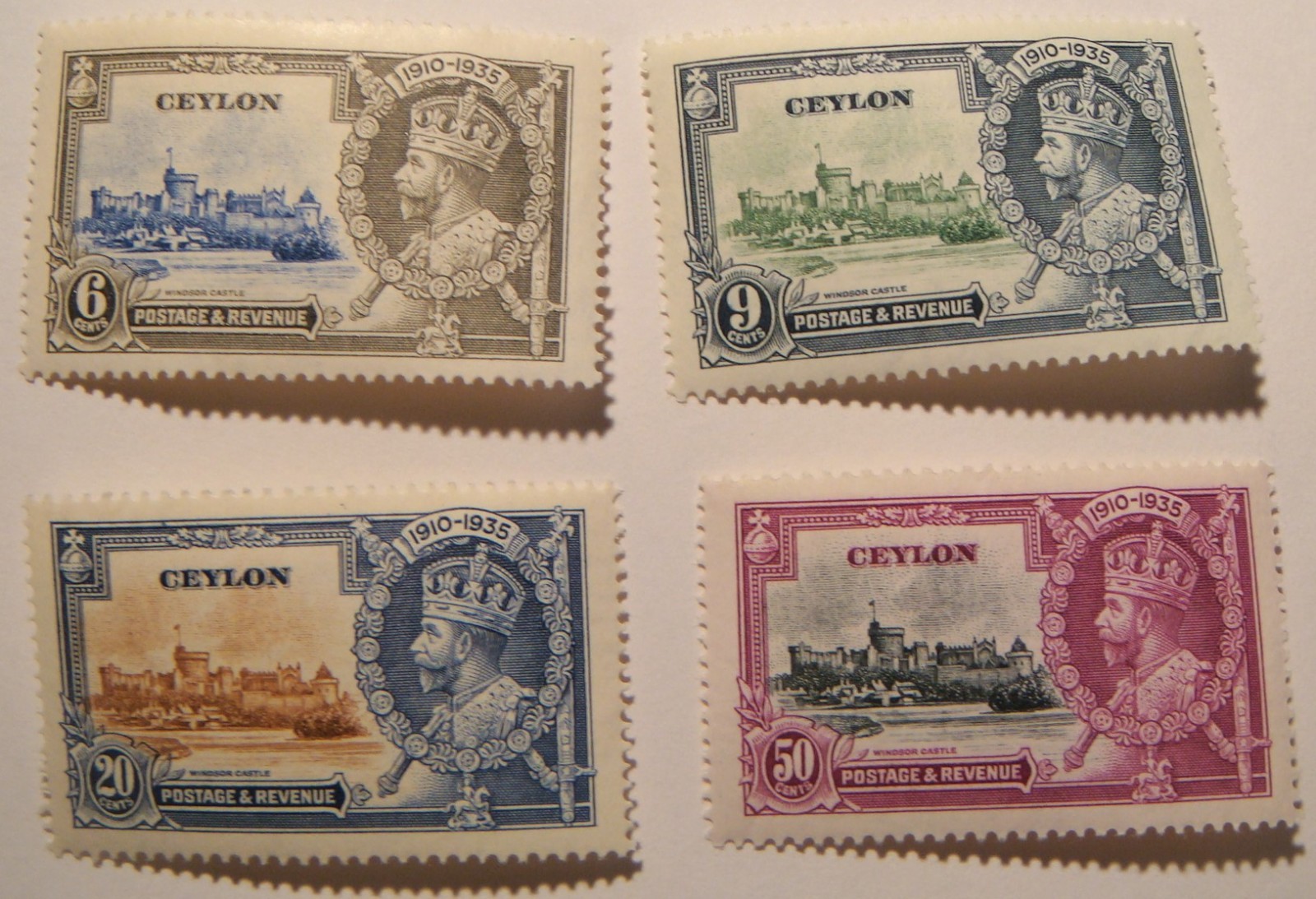 Ceylon.1935. Silver Jubilee. SG #368-371. Sc #260-263.MH