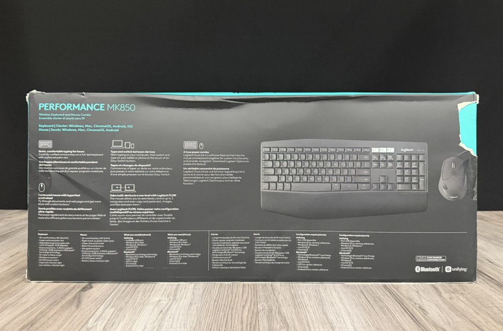 Logitech MK850 Performance Wireless Keyboard and Mouse Combo 920-008219 NEW