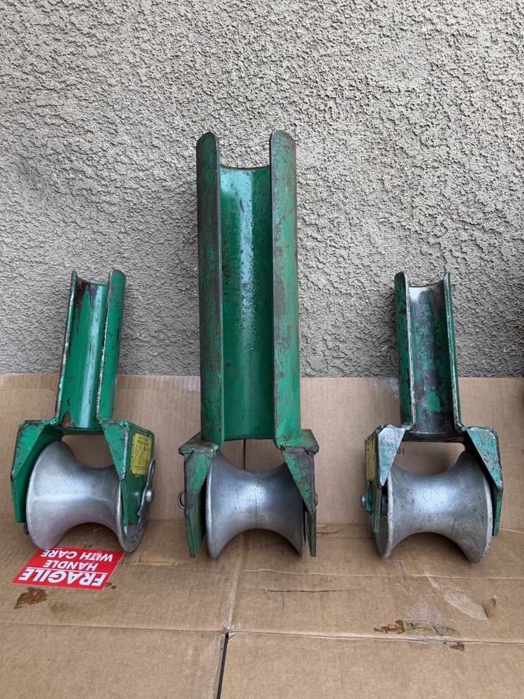 3 Greenlee 441 Cable Feeding Sheave 5” & 3”
