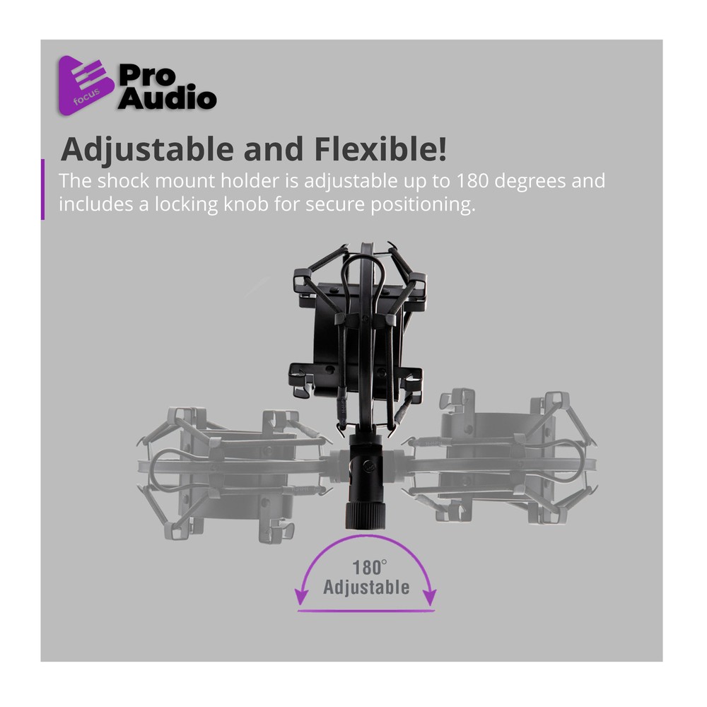 FocusProAudio Basic Microphone Shock Mount for 48 53mm Microphones