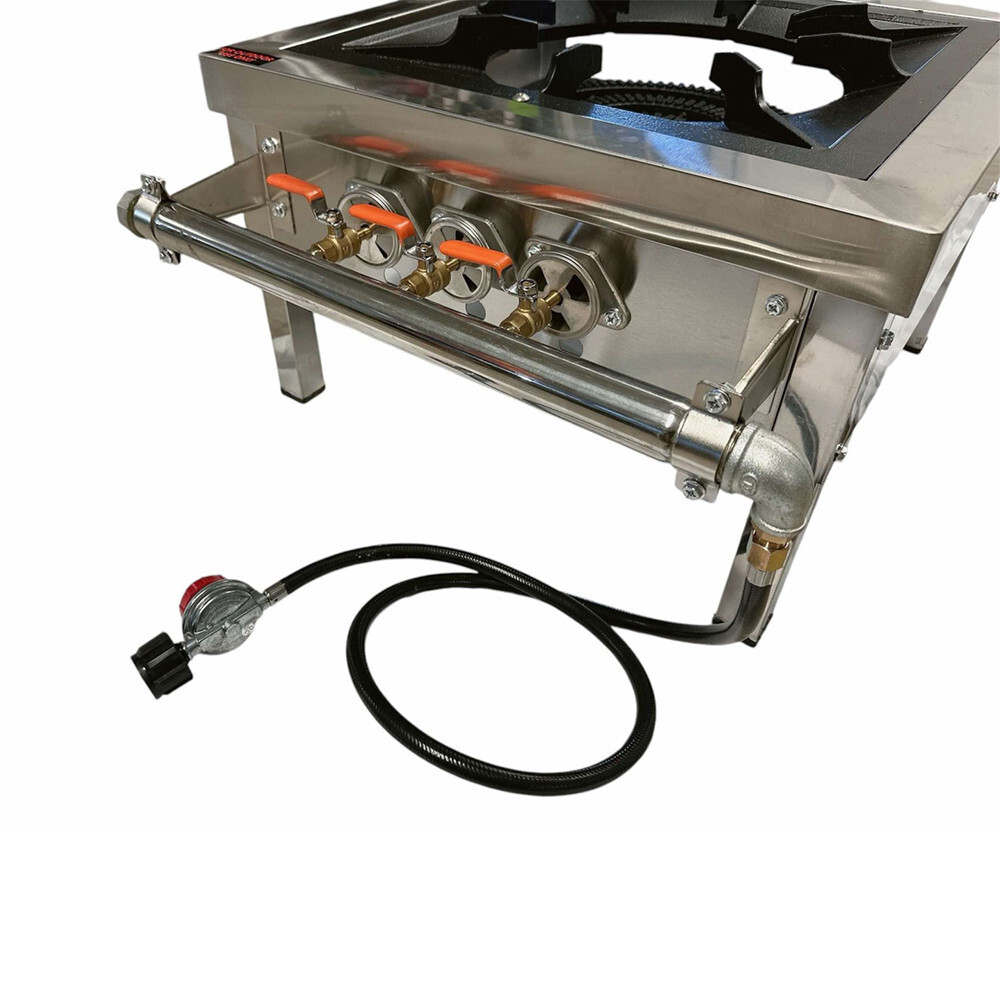 HD Stainless Steel High Pressure Square Propane Stove Burner 150,000 BTU