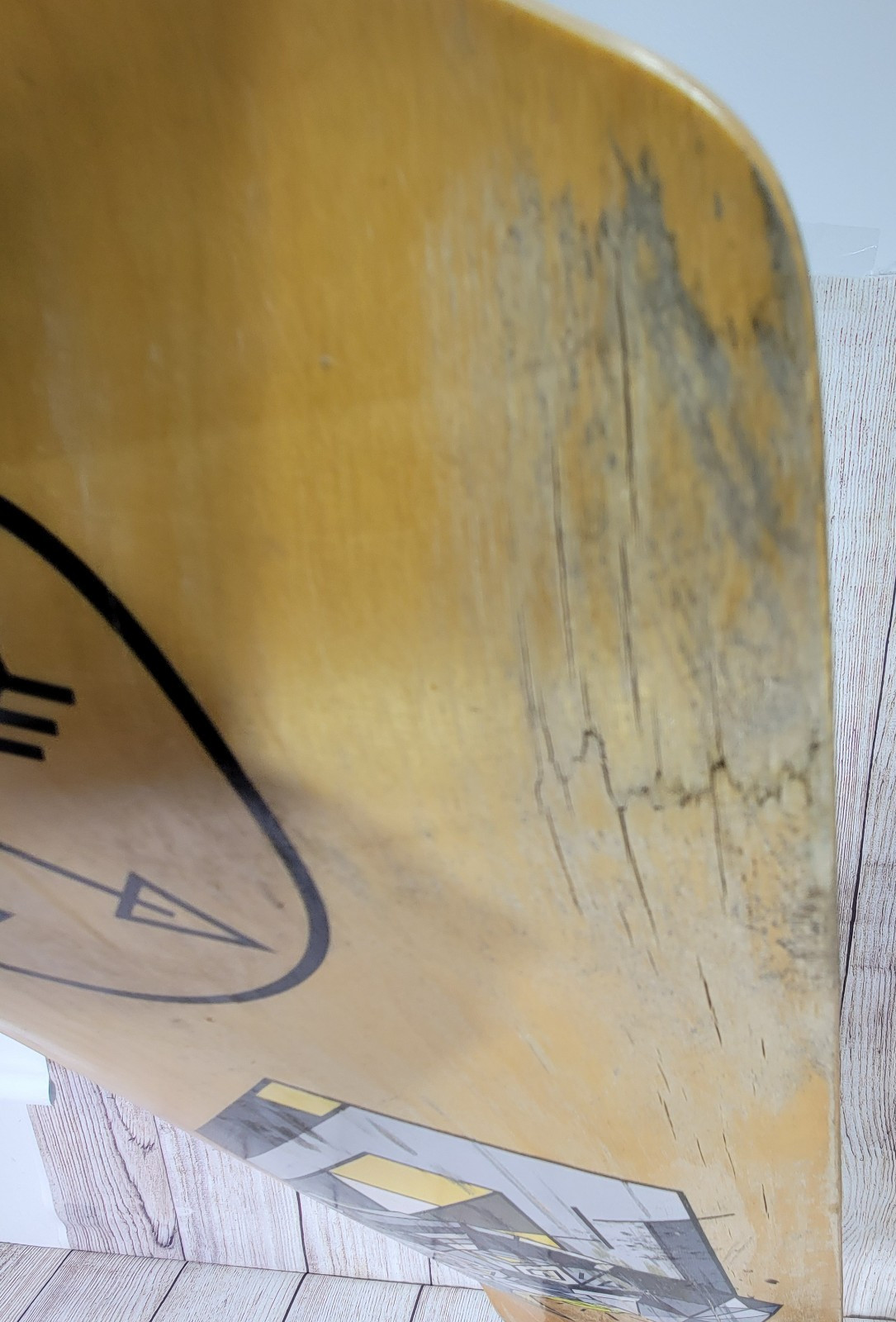 Xtreme Free Skateboard Longboard Abstract Geometric Dog Drop Down 42" (worn)