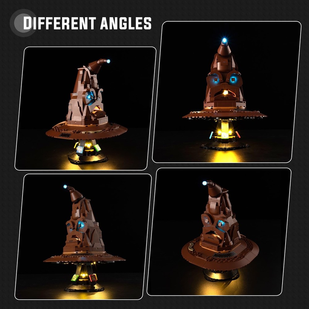Lighting with Lego 76429 Sorting hat, Upgraded Talking Sorting Hat Model (No ...