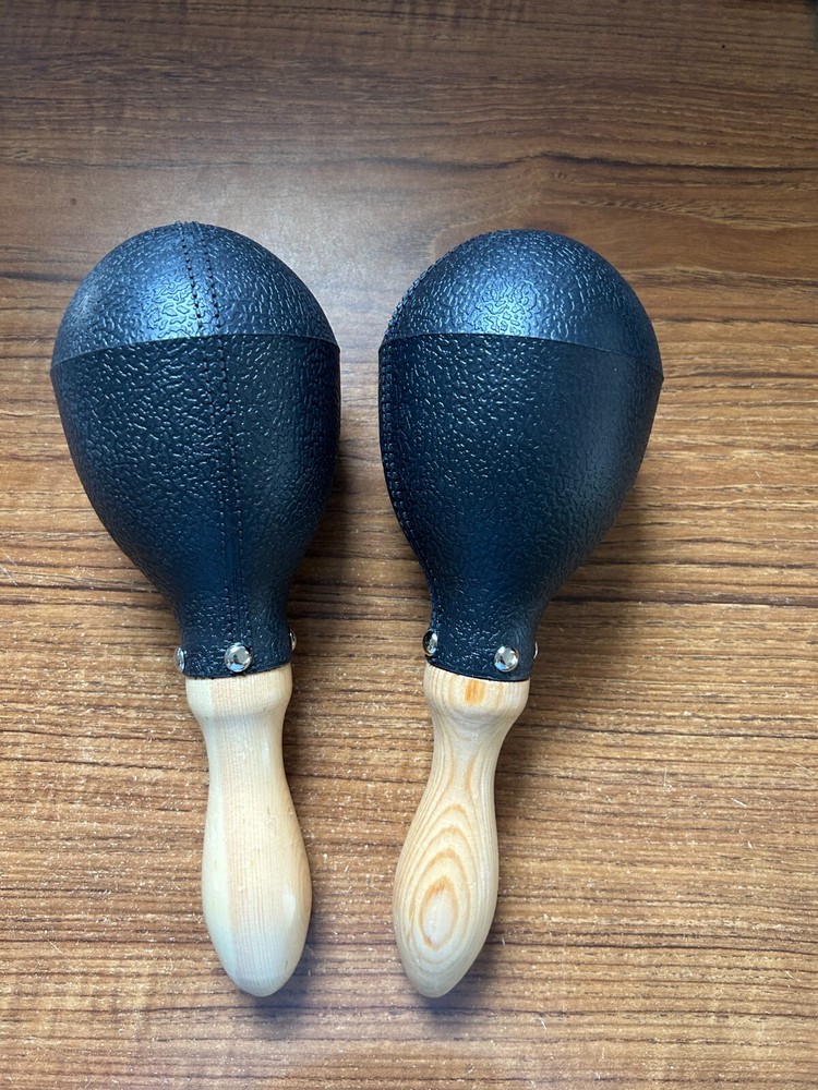 Large Plastic Maraca, Black Color