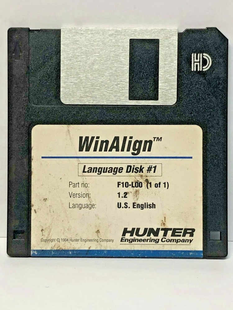Hunter F10-L00 WinAlign Alignment Floppy Disk Software P-55