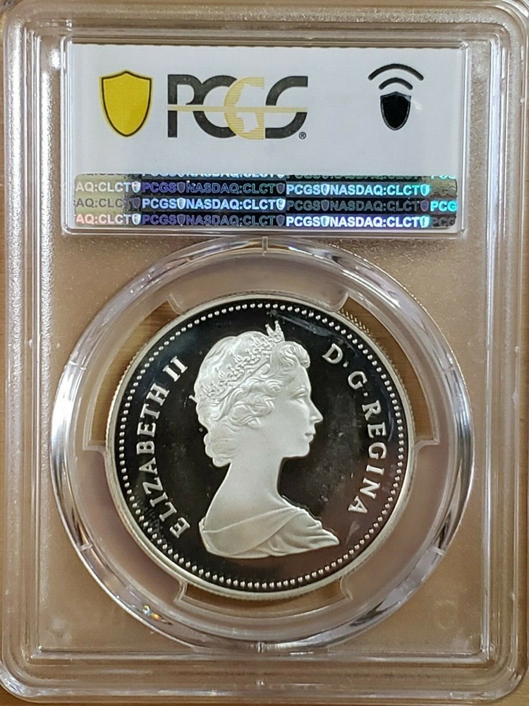 1982 Canada Regina Centennial Cattle Skull Silver Proof Dollar PCGS PR68DCAM