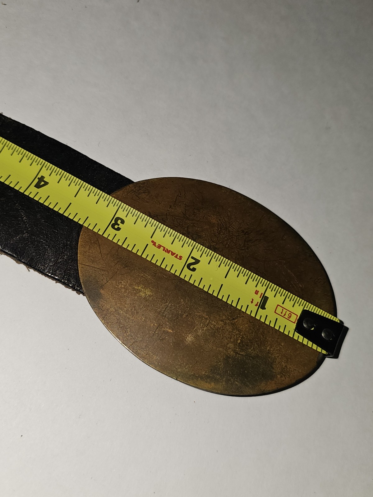 Oval Thin Brass Belt Buckle Marked 13th VA Regiment