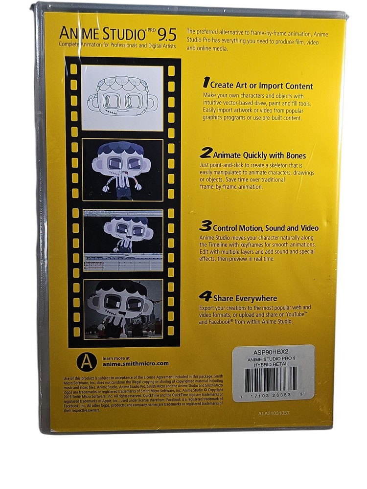 Anime Studio Pro 9.5 for PC/MAC NEW SEALED