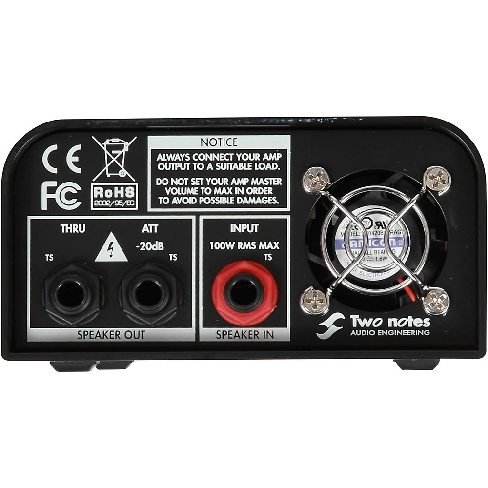 Two Notes Audio Engineering Torpedo Captor Loadbox/Attenuator/DI Black 4 Ohm