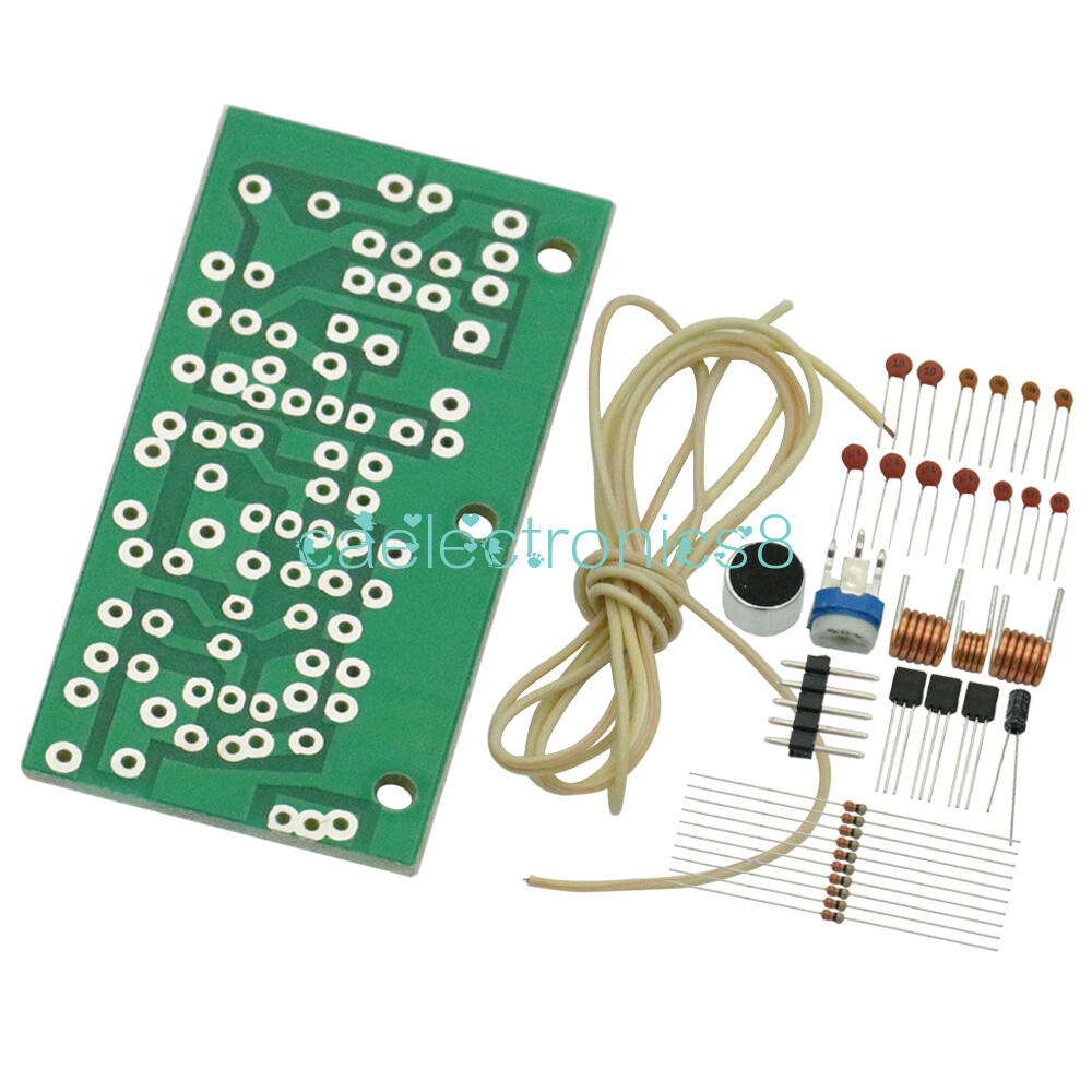 DC 1.5V-9V FM Wireless Microphone DIY Electronic Learning Kits 80MHz-108MHz