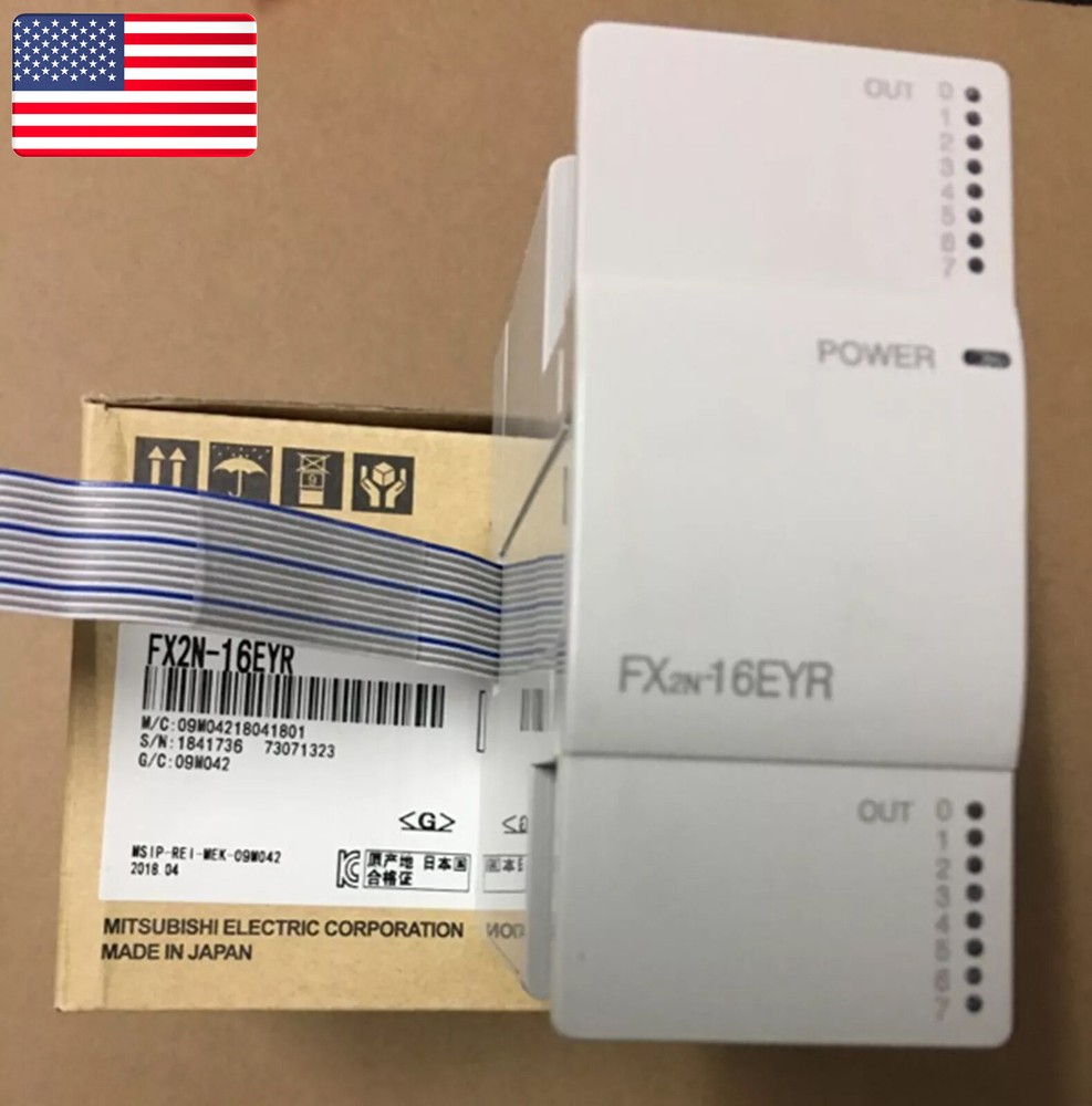 ONE Mitsubishi FX2N-16EYR-ES/UL programmable logic controller module- US Stock