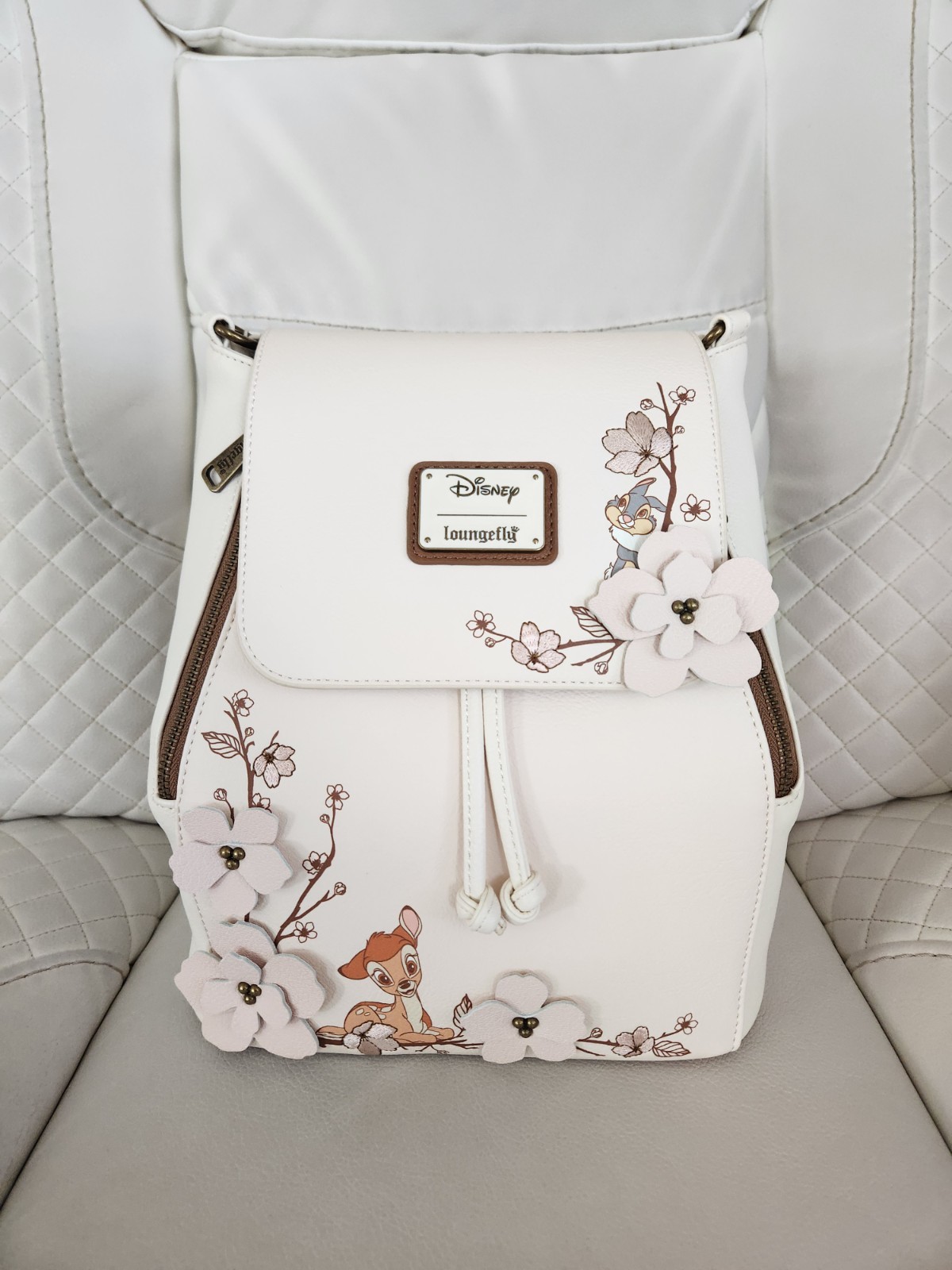 Loungefly Disney Bambi Thumper Cherry Blossom Floral Flap Mini Backpack