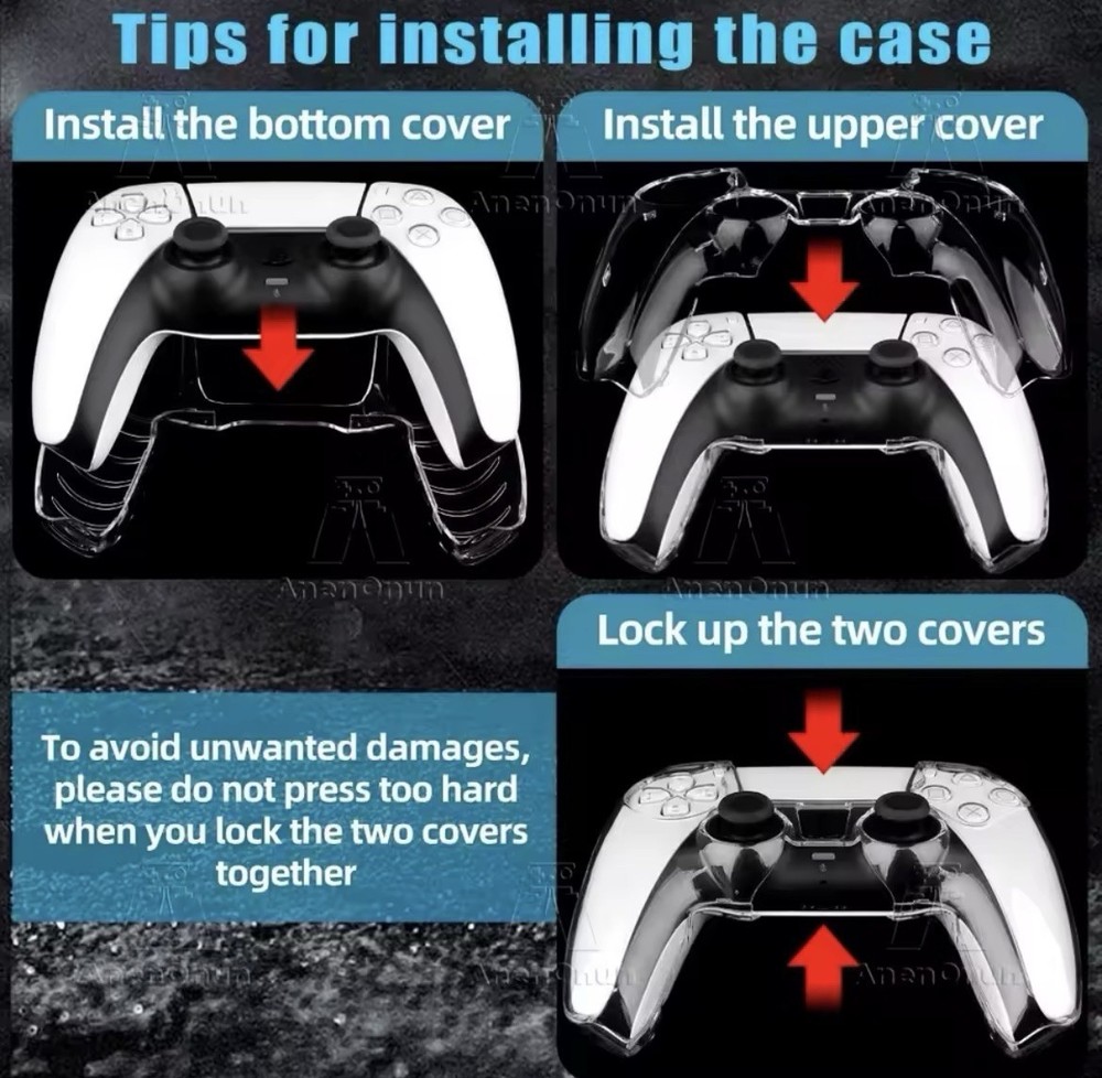 Playstation PS5 Controller Full Case Shell Protective Anti-scratch Hard Cover