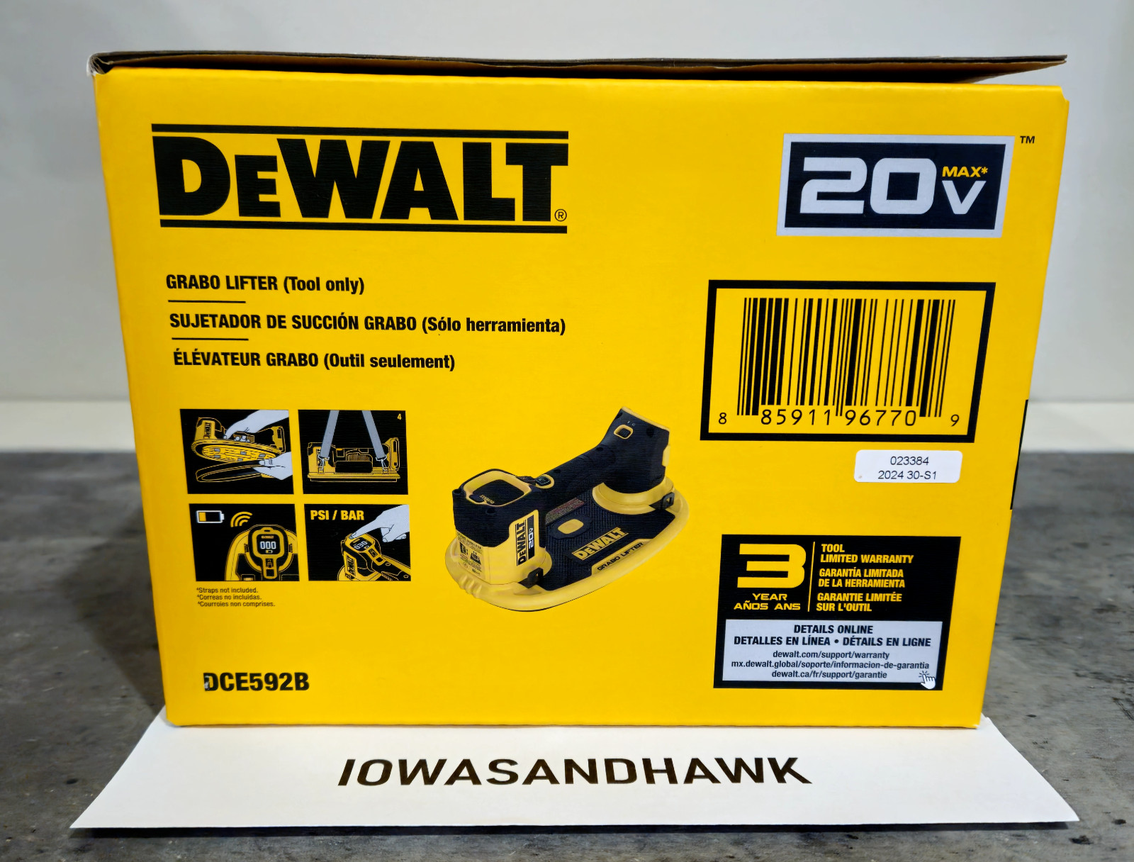 NEW DeWalt 20v Max Grabo Lifter - DCE592B