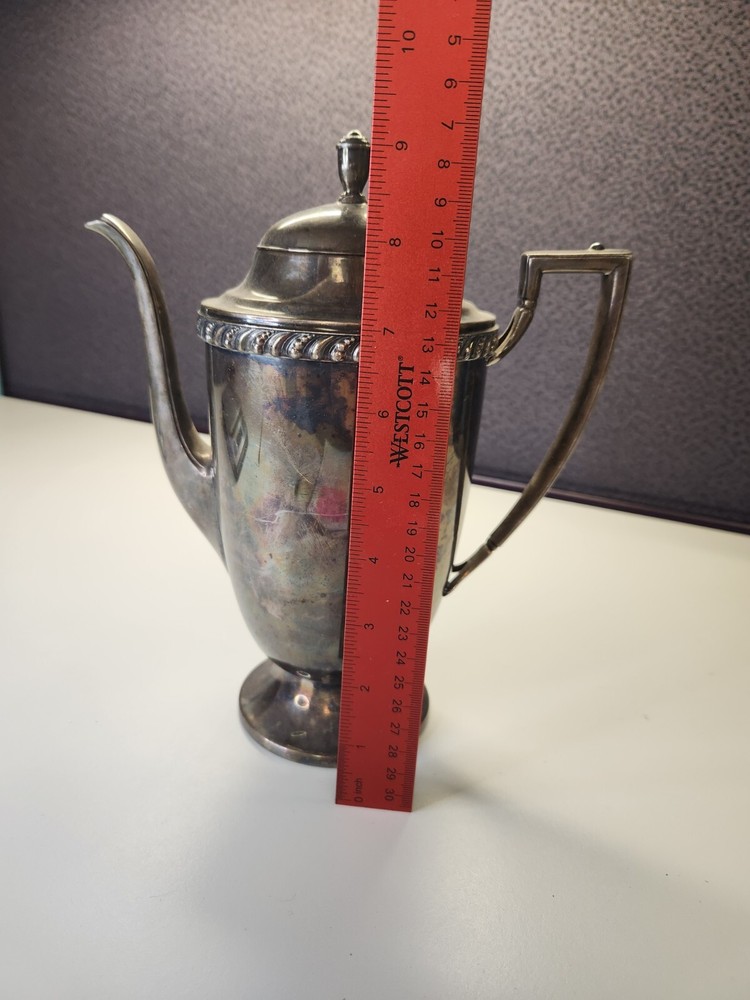 William Rogers Tea Pot hallmarked #3630 AVON Eagle Star Marked Needs Polished