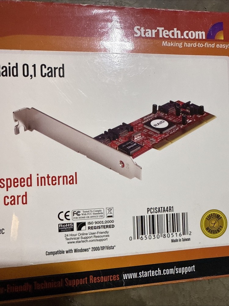 StarTech 4 Port PCI SATA RAID Controller Adapter Card, PCISATA4R1