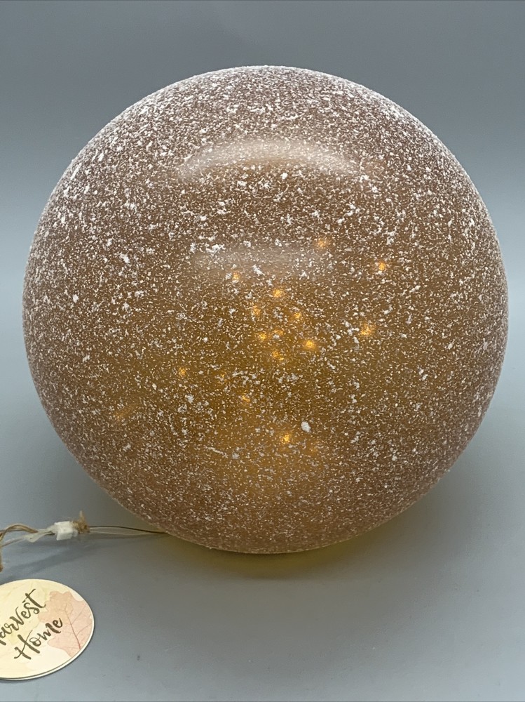 Home Essentials Harvest Large Leaf LED Globe in Rust/Copper
