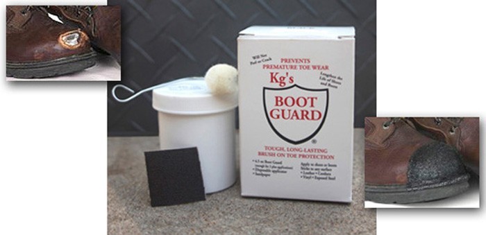KG'S BOOT GUARD Leather Vinyl Brush-ON Toe Protector 2 oz - BLACK