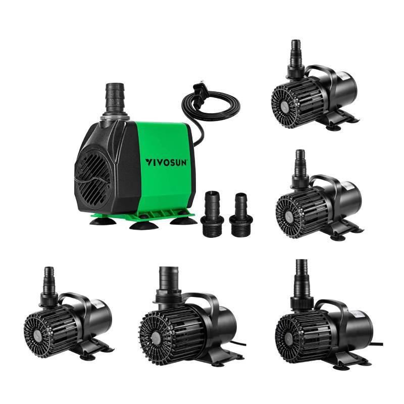 VIVOSUN Aquarium Submersible Water Pump Power Hydroponic Fountain Pond Fish Tank