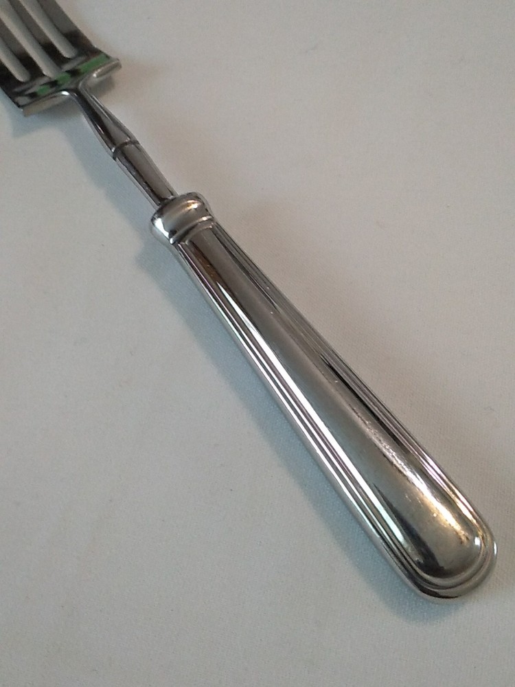 Vintage Serving Fork Glossy Stainless Flatware